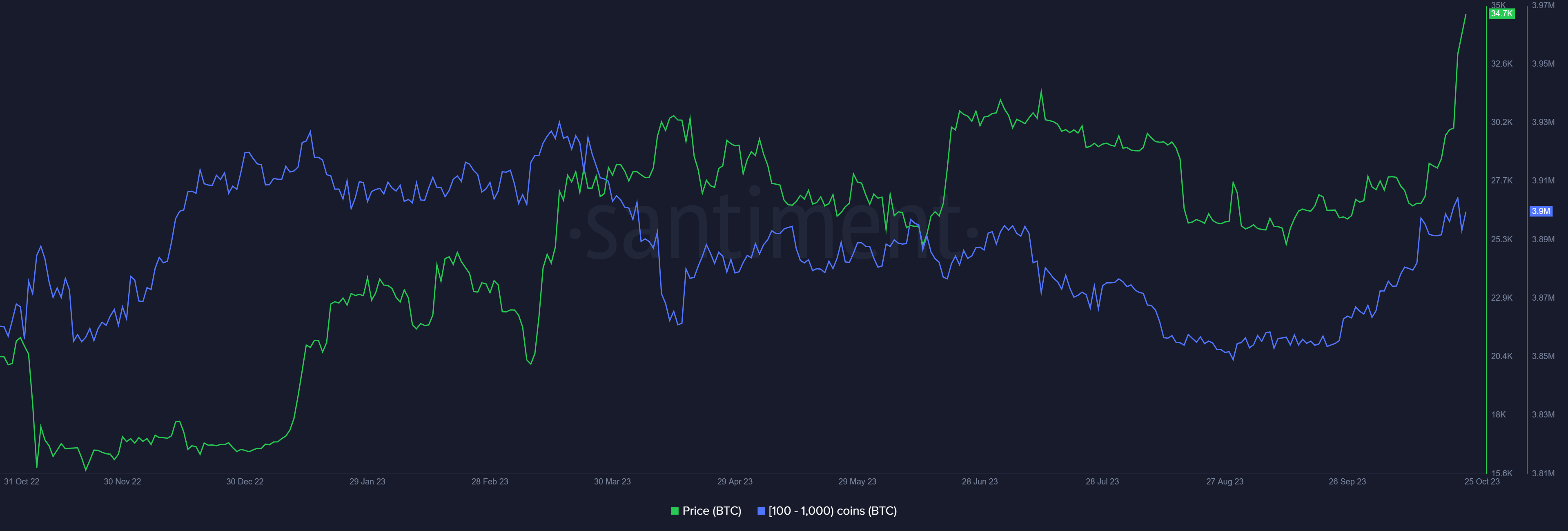 Bitcoin whale accumulation